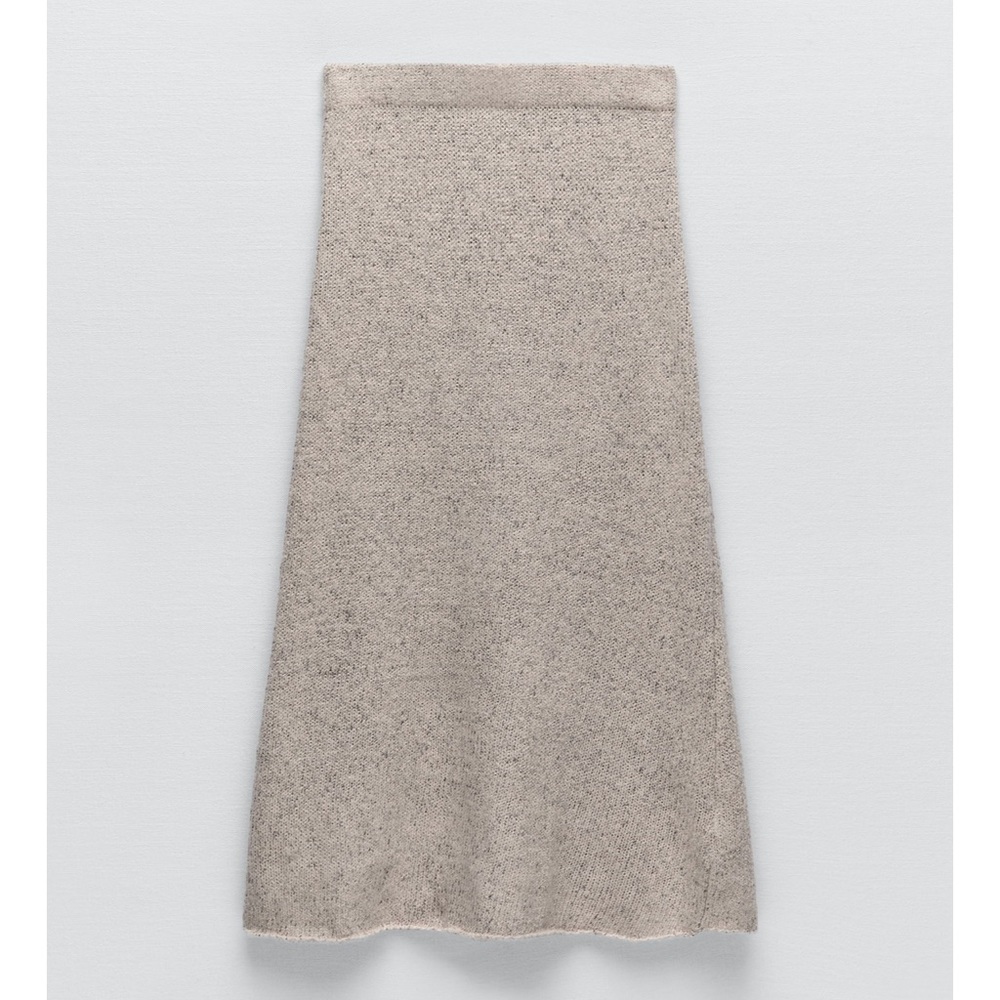 ZARA KNIT MIDI SKIRT SIZE S - Picture 6 of 9